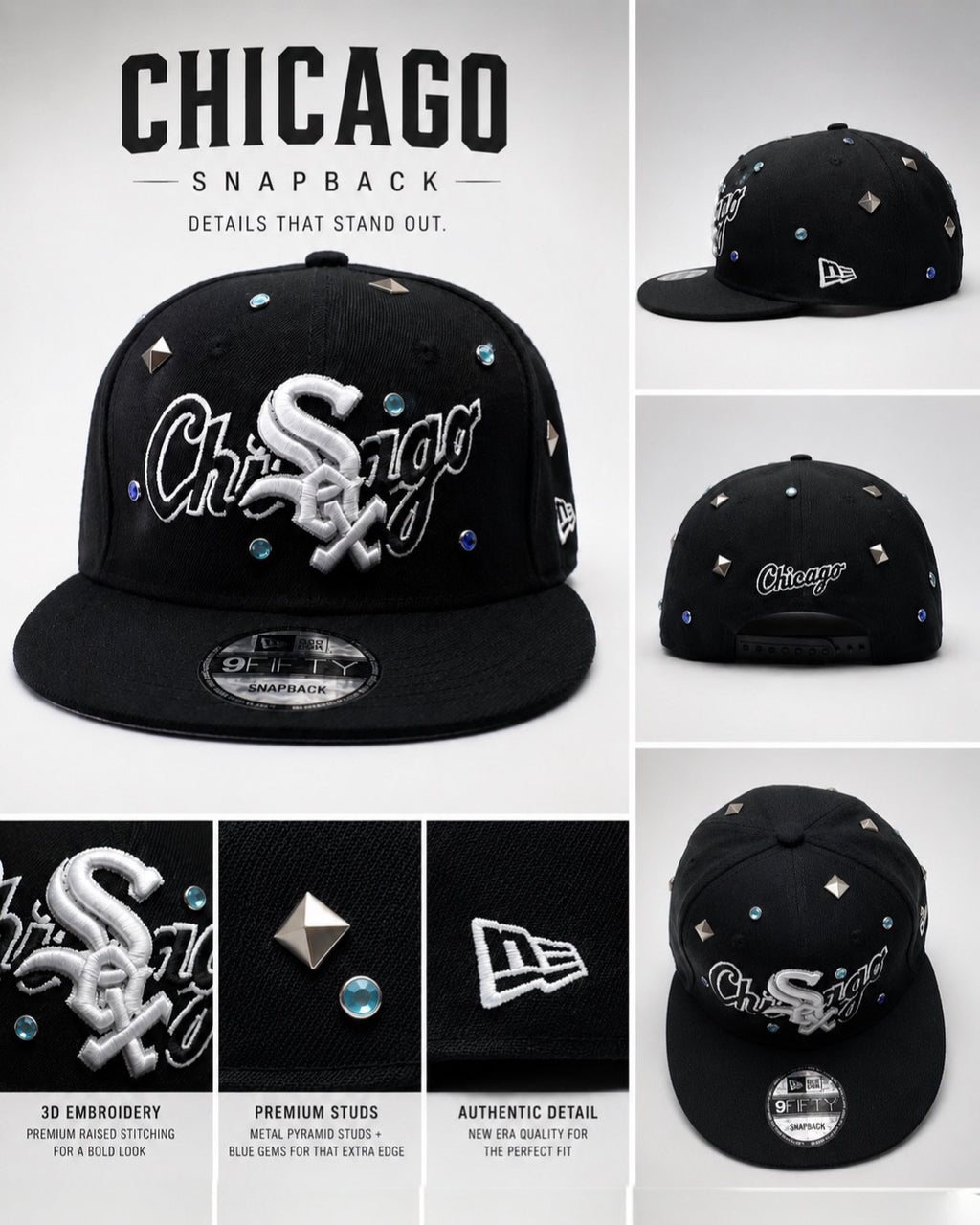 Chicago Rhinestone Hat