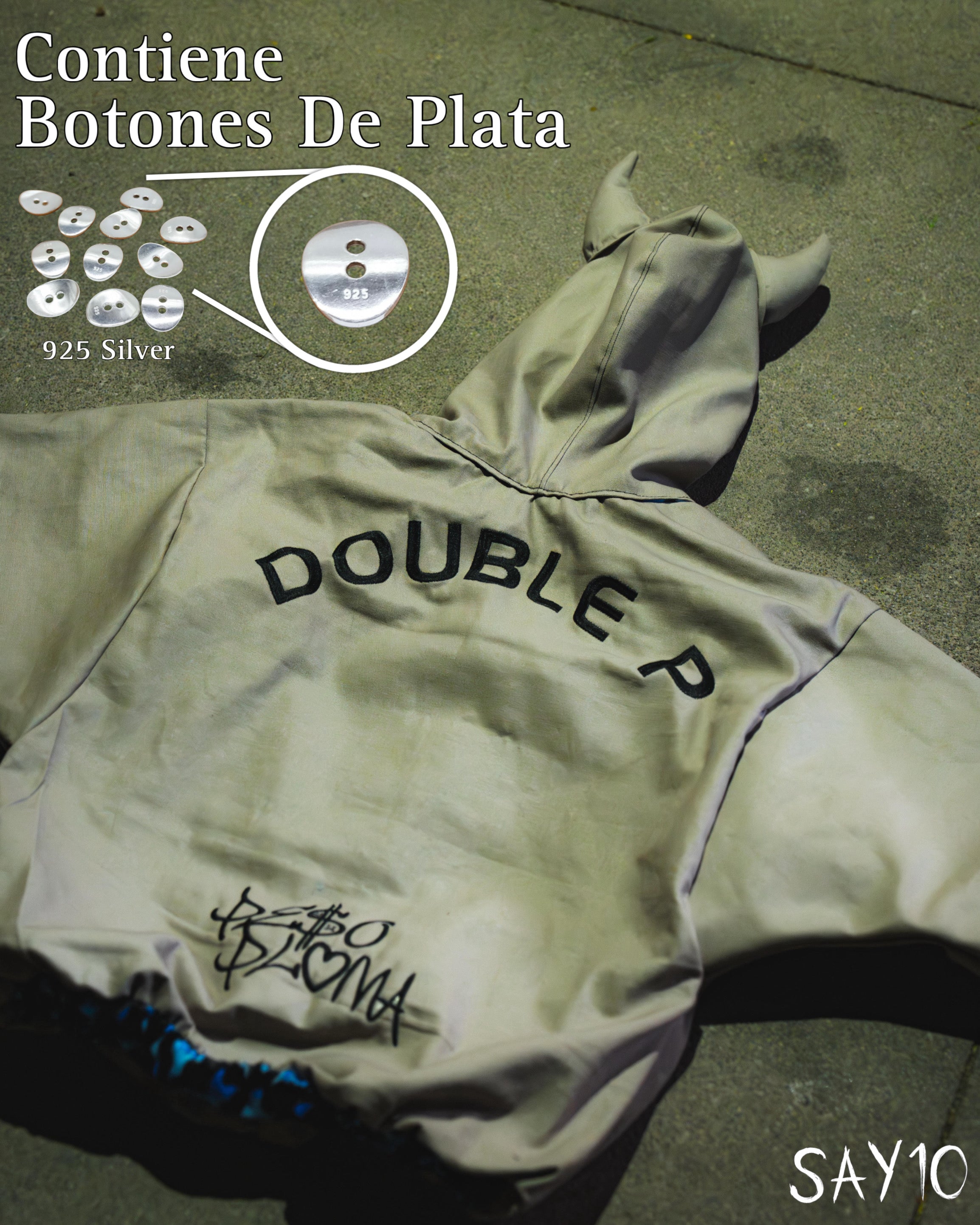 Peso Pluma x Double P SAY10 Jacket (silver 925)